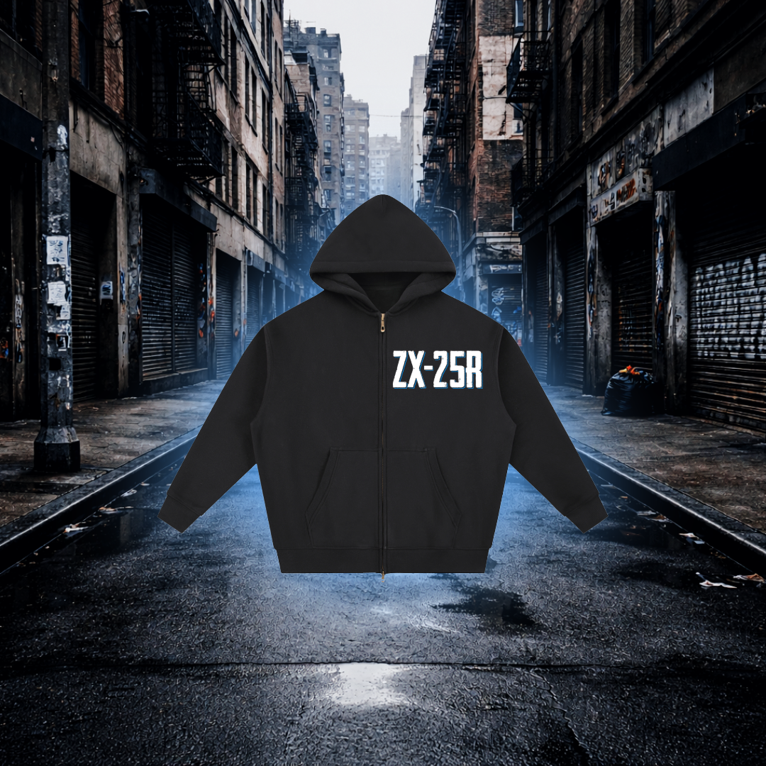 Shadow Speed Oversized Zip Hoodie – Premium Sportbike Streetwear - RevQor Shadow Speed Oversized Zip Hoodie – Premium Sportbike Streetwear Hoodie