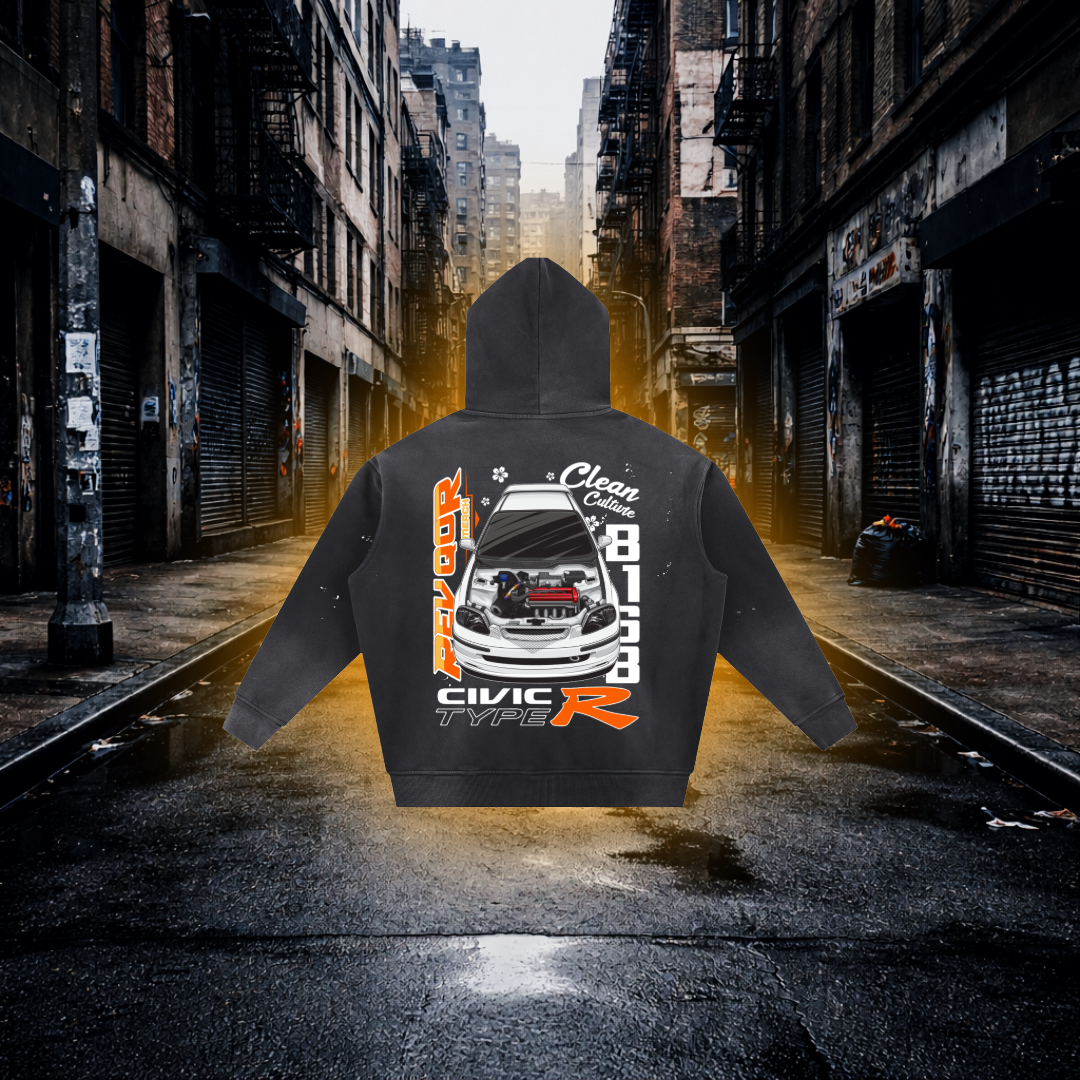 EK9 Inspired Hoodie – 90s JDM Legend Automotive Streetwear