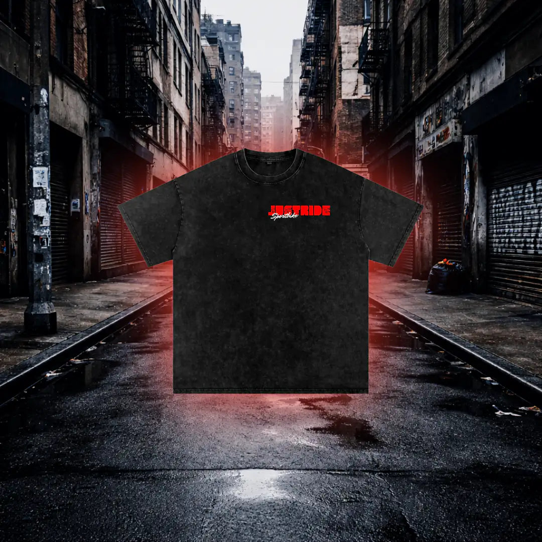 Just Ride GSX 1000 Inspired Oversized T-Shirt – Premium Biker Streetwear Graphic Tee - RevQor