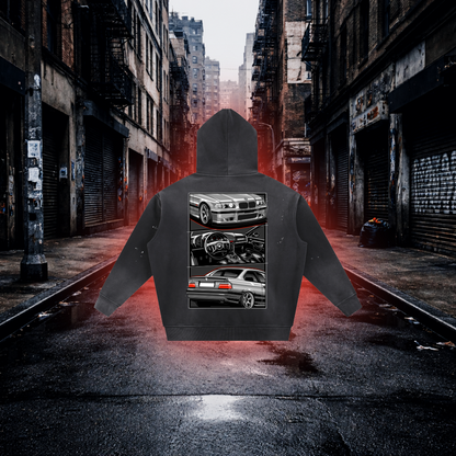 Legend Sedan Coupe Oversized Hoodie – Retro Performance Car Streetwear Hoodie