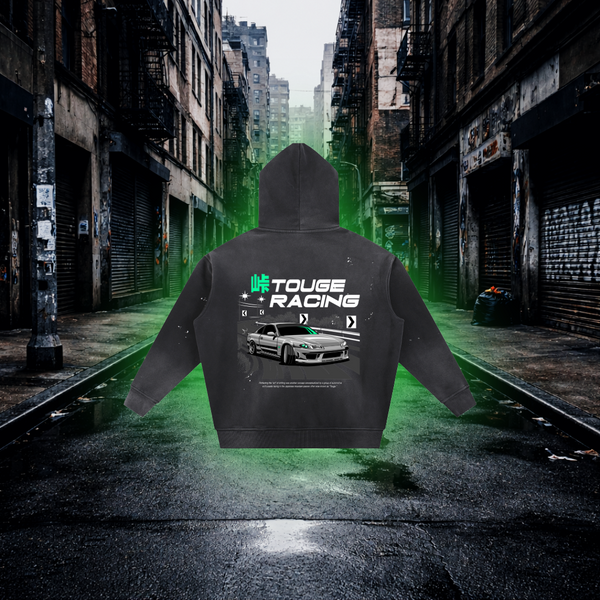 Touge Racing Drift Oversized Hoodie – Mountain Pass Streetwear Hoodie