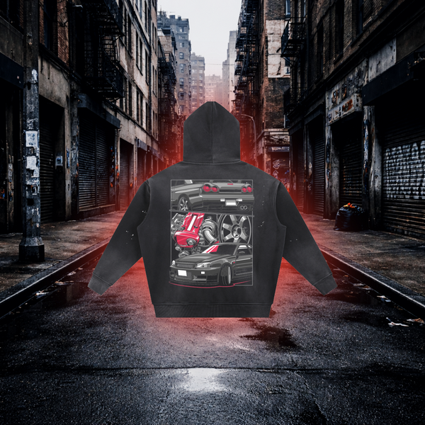 Turbo Build Legends Oversized Hoodie – Performance Car Culture Streetwear Hoodie