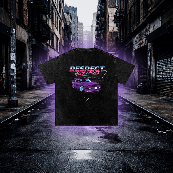 Respect Your Elders Retro Bimmer Oversized T-shirt – Classic Car Culture Tee - RevQor Respect Your Elders Retro Bimmer Oversized T-shirt – Classic Car Culture Tee T-Shirt