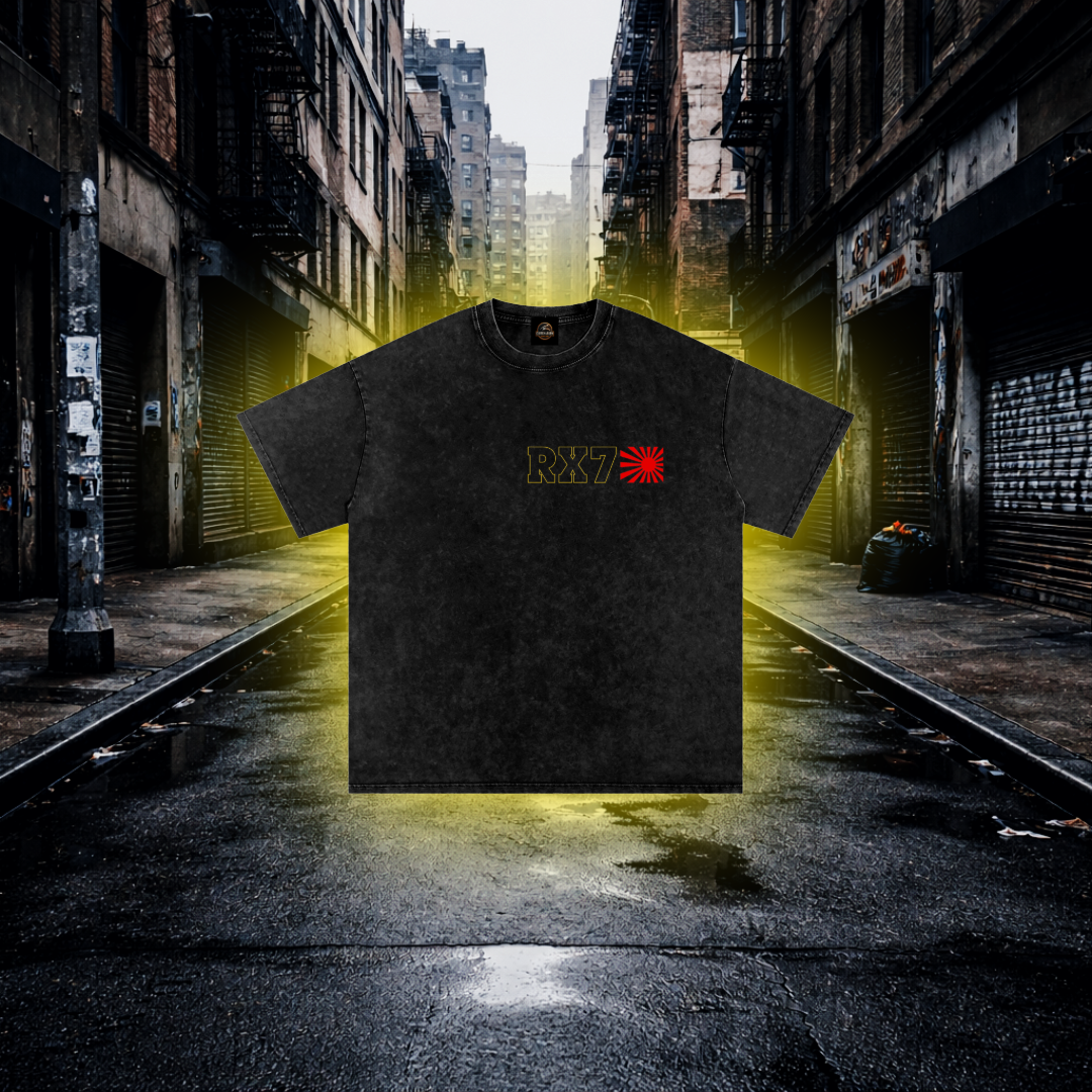 Rising Sun Drift Oversized T-Shirt – Japanese Car Culture Tee T-Shirt