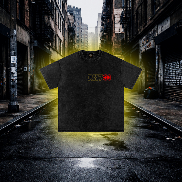 Rising Sun Drift Oversized T-Shirt – Japanese Car Culture Tee T-Shirt