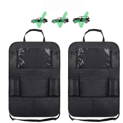Car Seat Back Organizer 10 Storage Pockets with Touch Screen Tablet Holder Protector for Kids Children Car Accessories