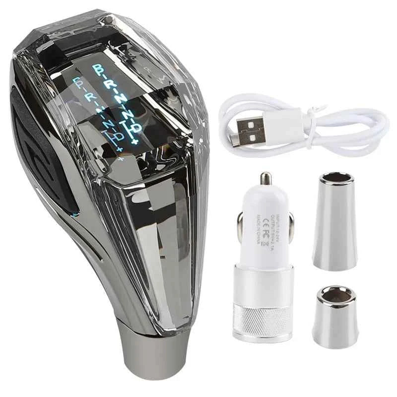 New Crystal Multicolor LED Light Car Gear Shift Knob Universal Modified Lever Handball for Toyota for Mazda for Mitsubishi Etc
