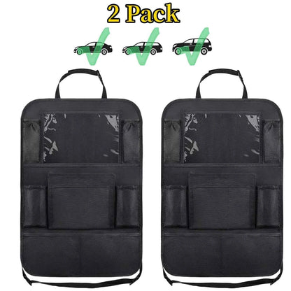 Car Seat Back Organizer 10 Storage Pockets with Touch Screen Tablet Holder Protector for Kids Children Car Accessories