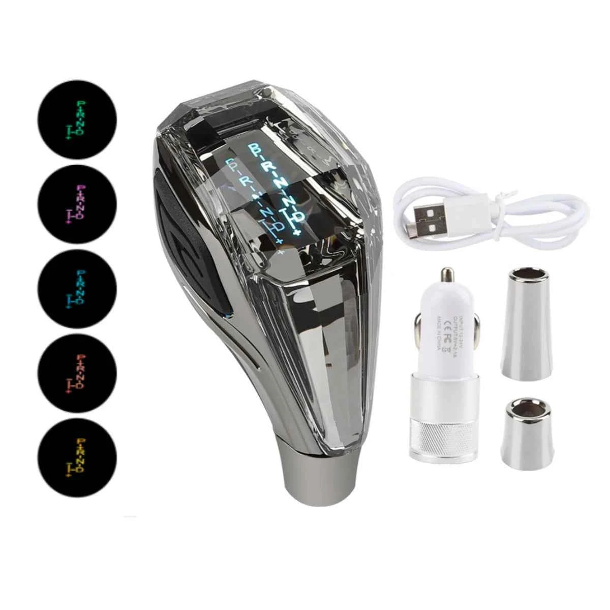 New Crystal Multicolor LED Light Car Gear Shift Knob Universal Modified Lever Handball for Toyota for Mazda for Mitsubishi Etc