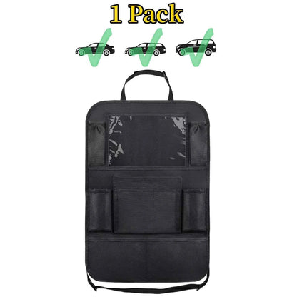 Car Seat Back Organizer 10 Storage Pockets with Touch Screen Tablet Holder Protector for Kids Children Car Accessories