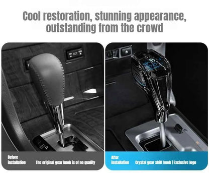 New Crystal Multicolor LED Light Car Gear Shift Knob Universal Modified Lever Handball for Toyota for Mazda for Mitsubishi Etc