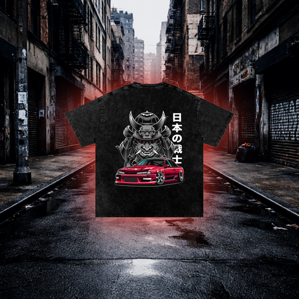Samurai Street Beast Oversized T-shirt – Power Drift Car Tee - RevQor Samurai Street Beast Oversized T-shirt – Power Drift Car Tee T-Shirt