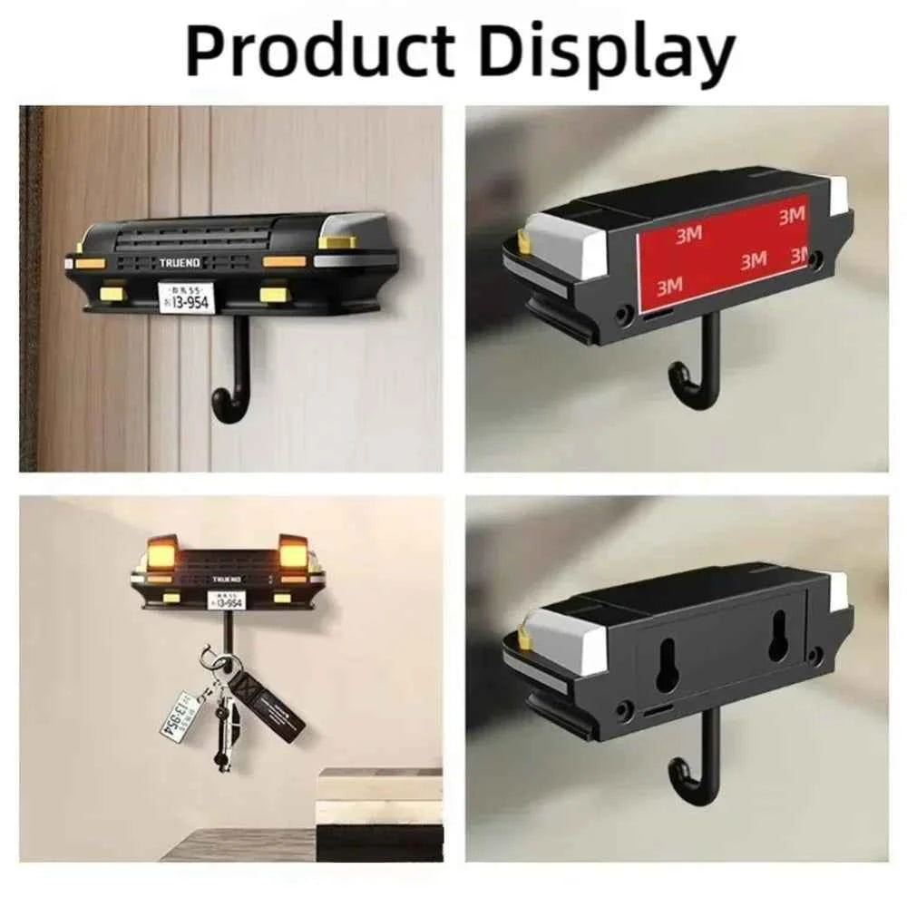 Car Headlight Key Holder Decor Creative Senior Key Hanger Wall-mounted Home Key Hooks Room Wall Decoration Enthusiasts Gift