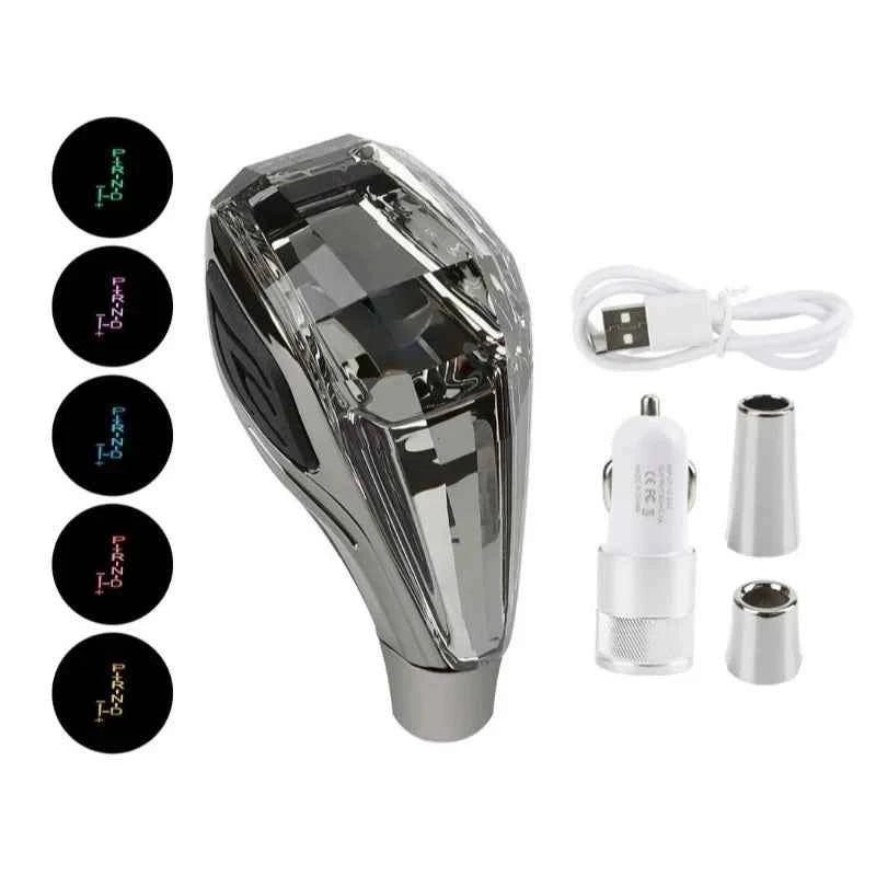 New Crystal Multicolor LED Light Car Gear Shift Knob Universal Modified Lever Handball for Toyota for Mazda for Mitsubishi Etc