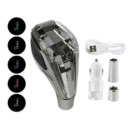 New Crystal Multicolor LED Light Car Gear Shift Knob Universal Modified Lever Handball for Toyota for Mazda for Mitsubishi Etc