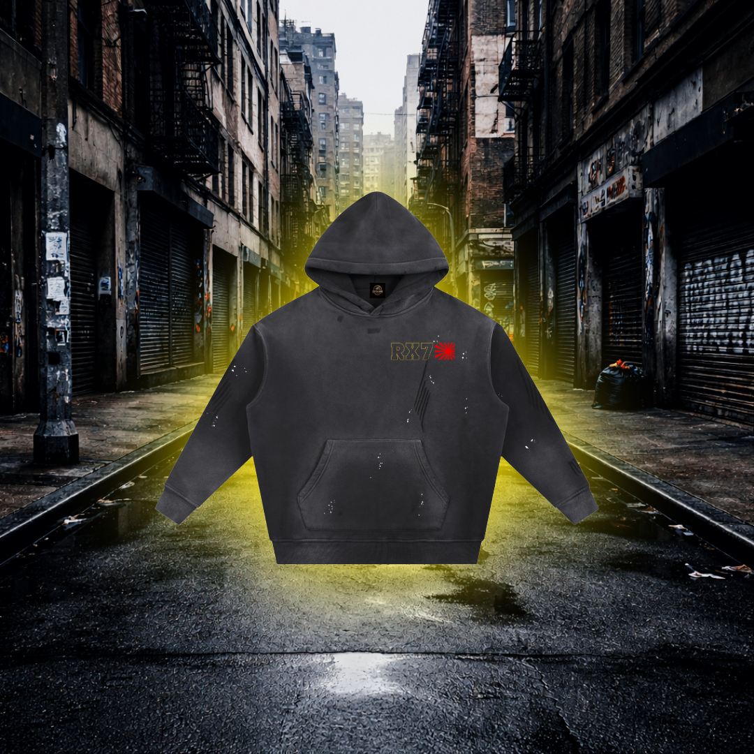 Rising Sun Drift Oversized Hoodie – Japanese Car Culture Streetwear Hoodie