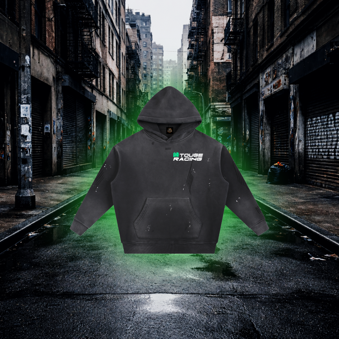 Touge Racing Drift Oversized Hoodie – Mountain Pass Streetwear Hoodie