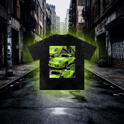 Sinister Green Widebody Porsche RWB Inspired T-Shirt Premium Streetwear Graphic Tee T-Shirt
