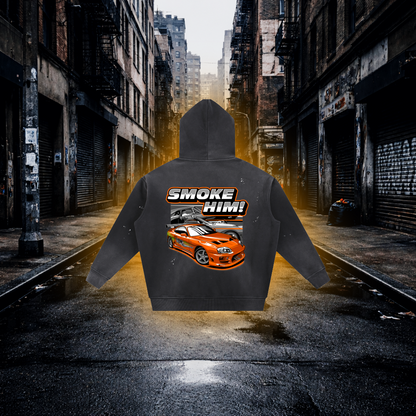 “Smoke Him” Supra Inspired Hoodie, Street Racing Streetwear Hoodie