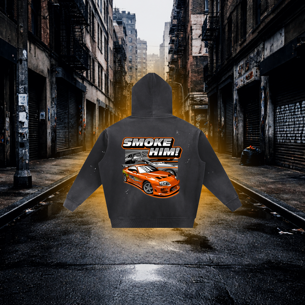 “Smoke Him” Supra Inspired Hoodie, Street Racing Streetwear Hoodie