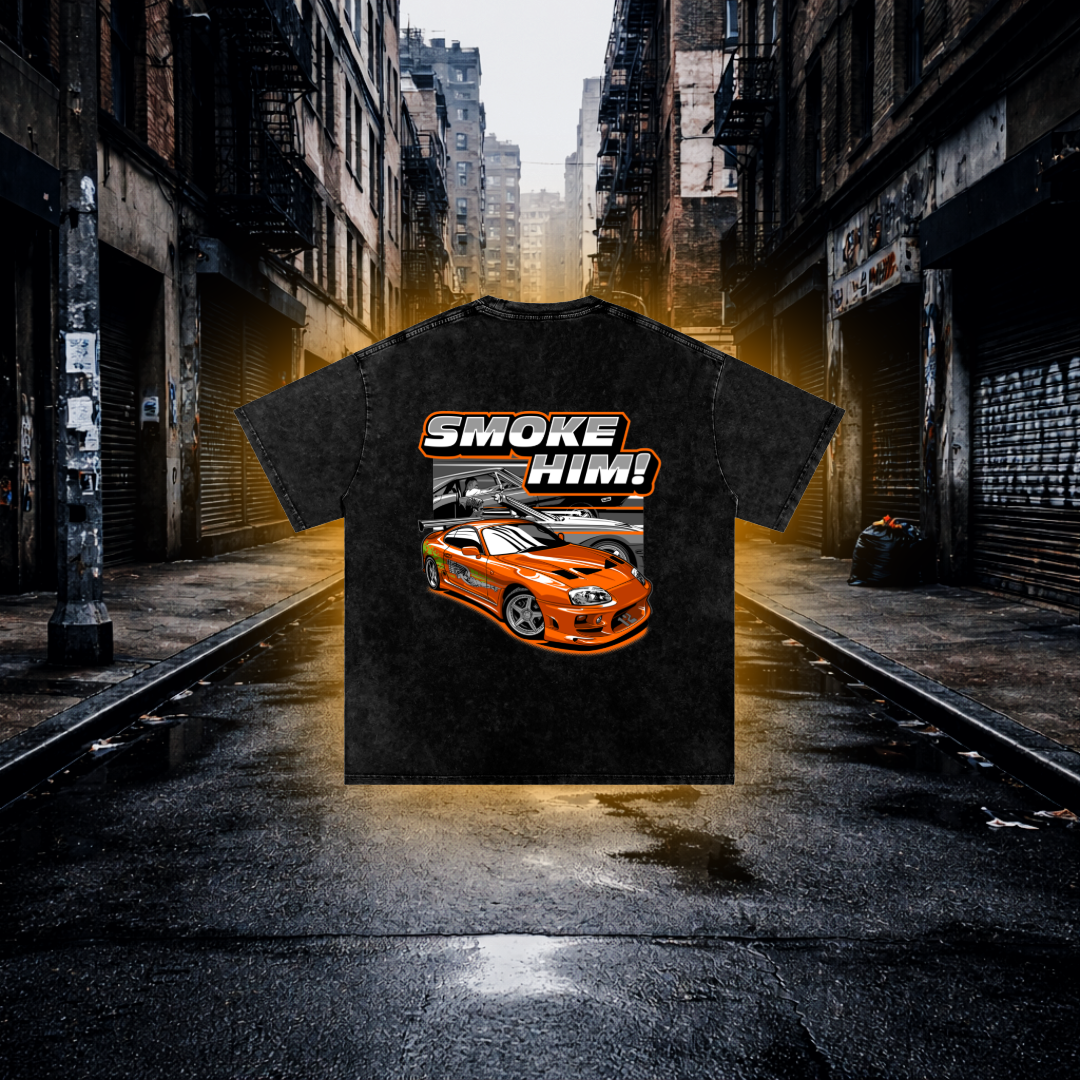 “Smoke Him” Supra Inspired T-Shirt – Fast Street Racing Graphic Tee T-Shirt