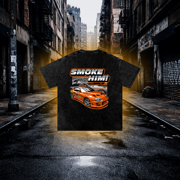 “Smoke Him” Supra Inspired T-Shirt – Fast Street Racing Graphic Tee T-Shirt