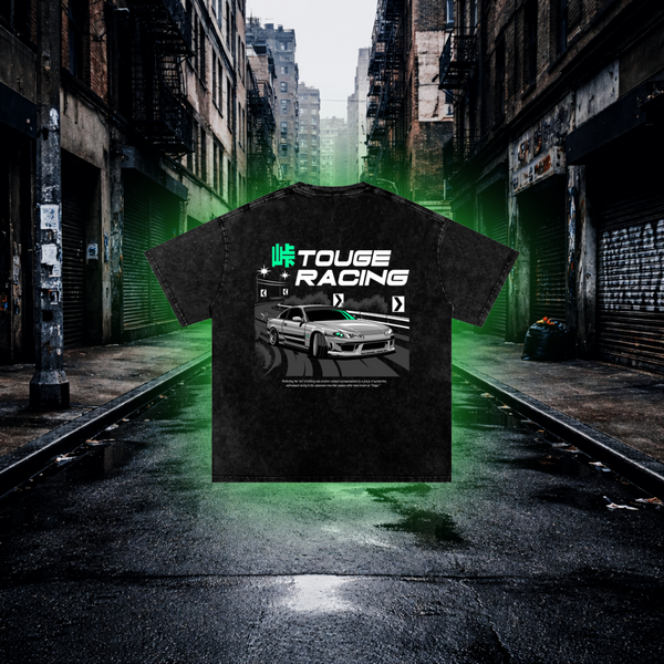 Touge Racing Drift Oversized T-Shirt – Mountain Pass Tee - RevQor Touge Racing Drift Oversized T-Shirt – Mountain Pass Tee T-Shirt