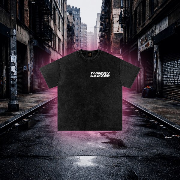 Tuner Garage Retro Car Oversized T-Shirt – Tuner Culture Tee - RevQor Tuner Garage Retro Car Oversized T-Shirt – Tuner Culture Tee T-Shirt