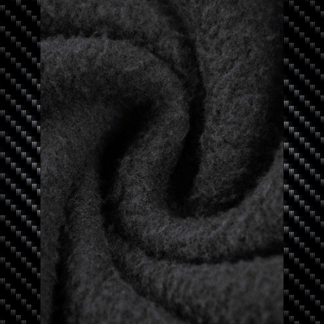 Close-up of dark gray fabric with a textured pattern Samurai Street Beast Oversized Hoodie – Power Drift Car Streetwear Hoodie